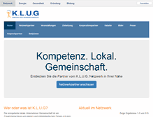 Tablet Screenshot of klug-netzwerk.de